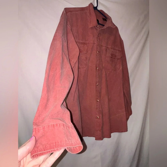 RedHead Men's Casual Button Down Shirt - Rust Red - Picture 6 of 10